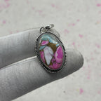 Cotton Candy Turquoise 925 Sterling Silver Pendant – Unique Boho Pendant