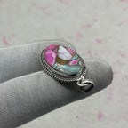 Cotton Candy Turquoise 925 Sterling Silver Pendant – Unique Boho Pendant