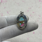 Cotton Candy Turquoise 925 Sterling Silver Pendant – Unique Boho Pendant