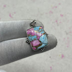 Cotton Candy Turquoise 925 Sterling Silver Pendant – Handmade Nepali Jewelry
