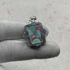 Cotton Candy Turquoise 925 Sterling Silver Pendant – Handmade Nepali Jewelry