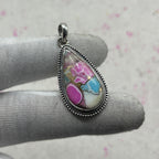 Cotton Candy Turquoise 925 Sterling Silver Pendant – Southwestern Artisan Pendant