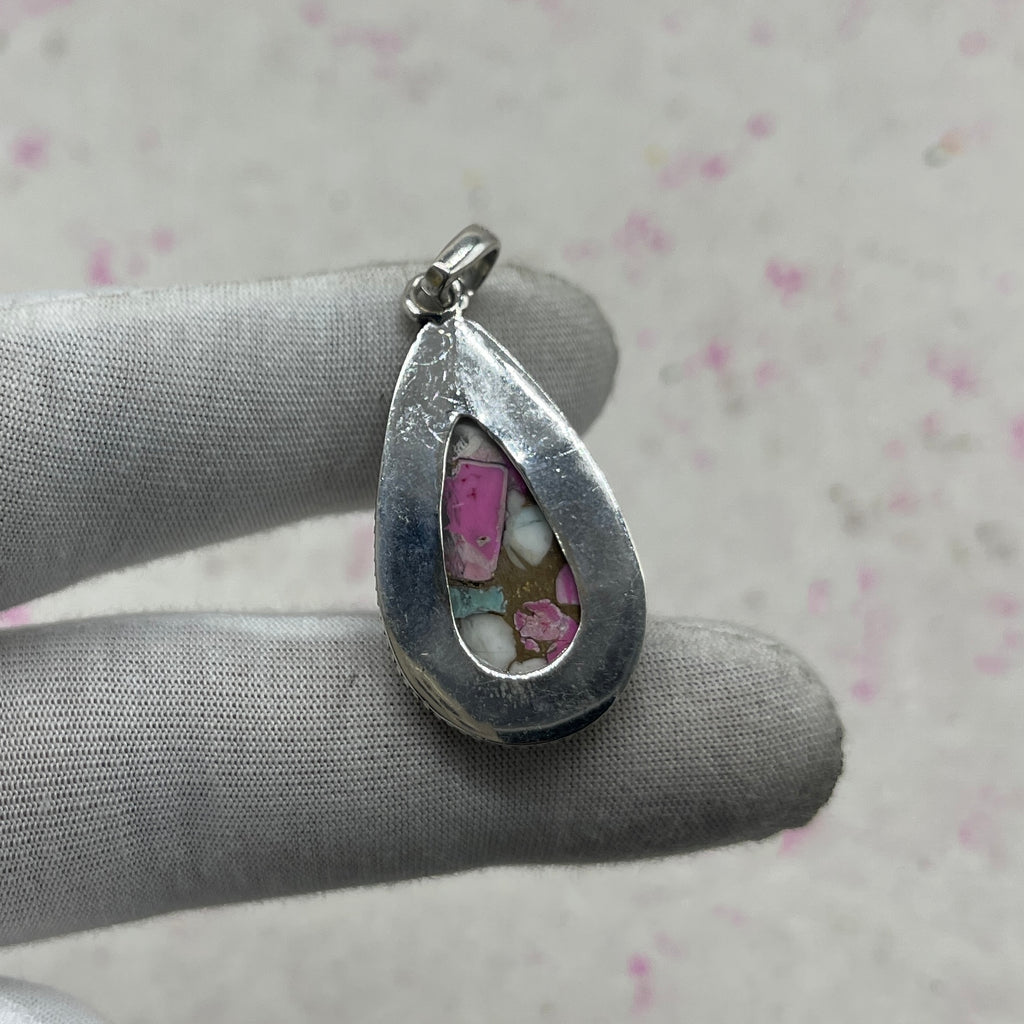 Cotton Candy Turquoise 925 Sterling Silver Pendant – Southwestern Artisan Pendant