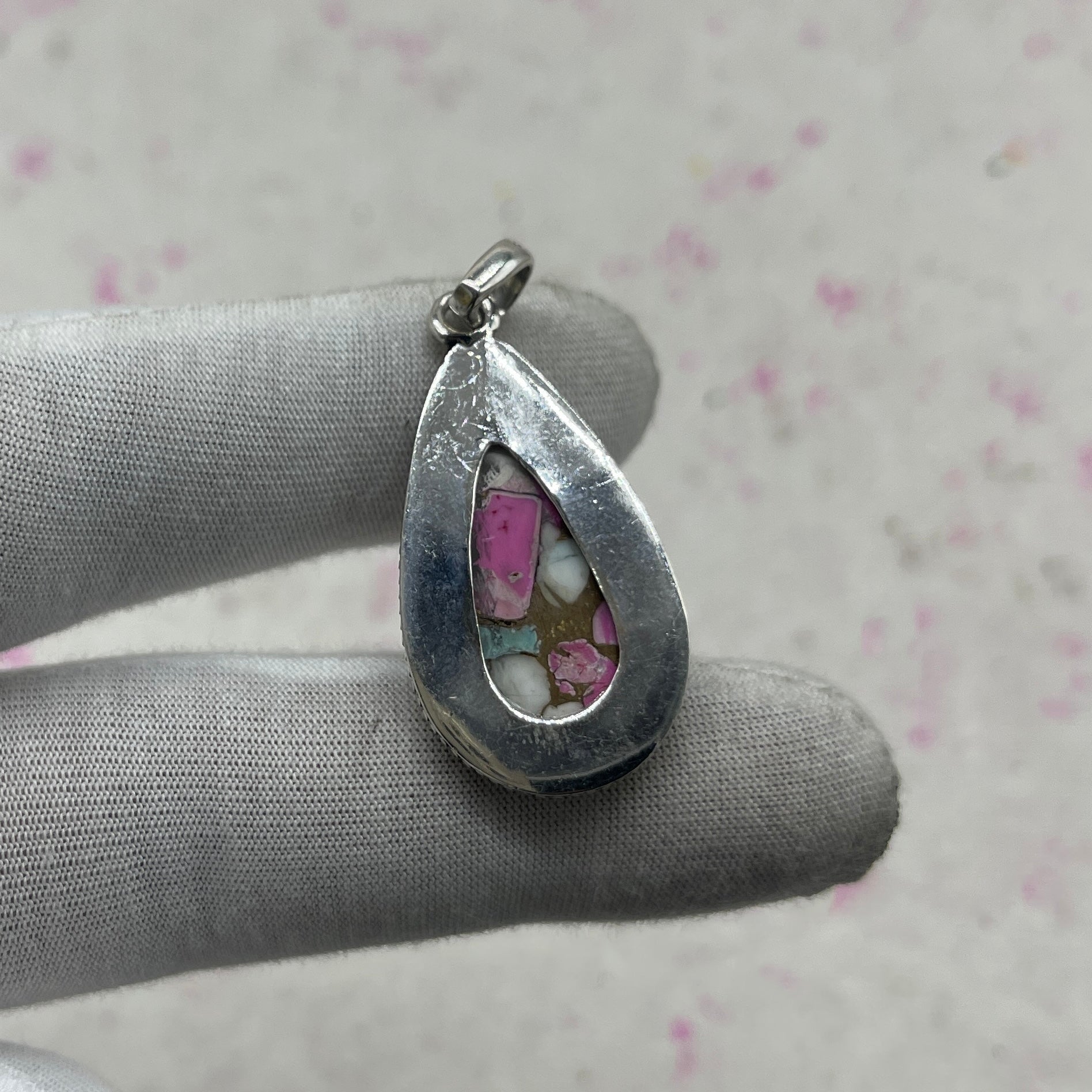 Cotton Candy Turquoise 925 Sterling Silver Pendant – Southwestern Artisan Pendant