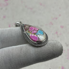 Cotton Candy Turquoise 925 Sterling Silver Pendant – Southwestern Artisan Pendant