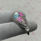 Cotton Candy Turquoise 925 Sterling Silver Pendant – Southwestern Artisan Pendant