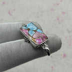 Cotton Candy Turquoise 925 Sterling Silver Pendant – Designer Silver Jewelry