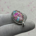 Cotton Candy Turquoise 925 Sterling Silver Pendant – Boho Chic Jewelry