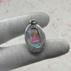 Cotton Candy Turquoise 925 Sterling Silver Pendant – Boho Chic Jewelry