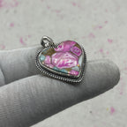 Cotton Candy Turquoise 925 Sterling Silver Pendant – Boho Chic Designer Pendant