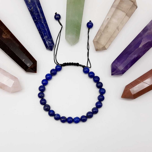 Handmade Designer Natural Lapis Lazuli Gemstone Beaded Bracelet For Yoga And Meditation