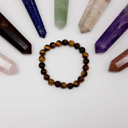 Handmade Designer Natural Tiger Eye Gemstone Beaded Bracelet For Yoga And Meditation