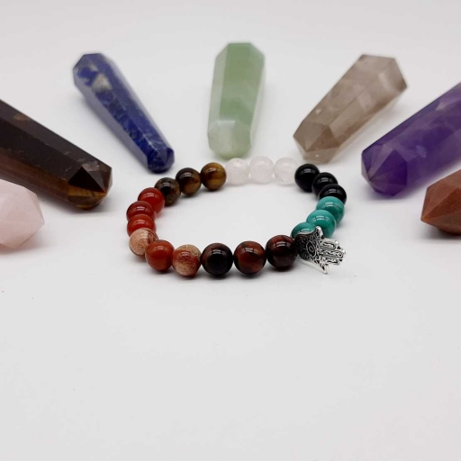 Handmade Designer Natural 8mm Gemstone Beaded Bracelet For Yoga And Meditation