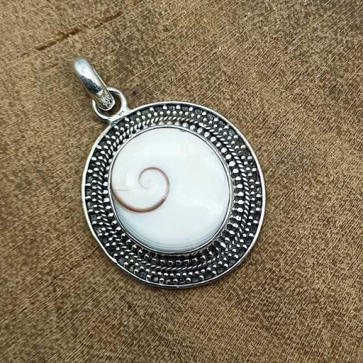 925 Solid Silver Handmade Shiva Eye Gemstone Designer Pendant