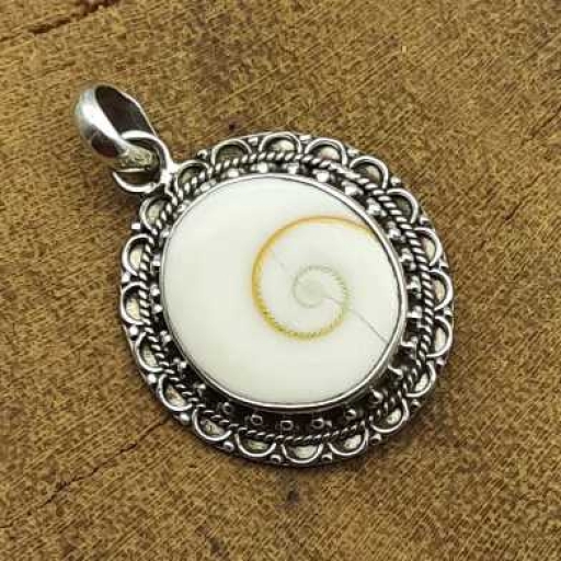 925 Solid Silver Natural Shiva Eye Gemstone Handmade Designer Pendant
