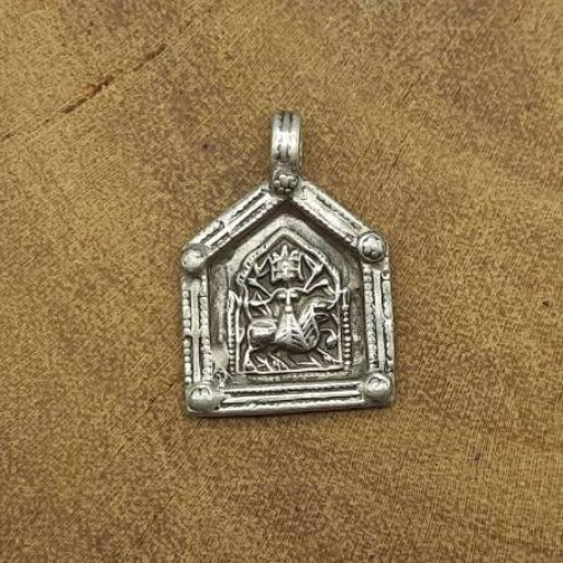 925 Sterling Silver Goddess In House Tribal Vintage Spiritual Gift Item Pendant