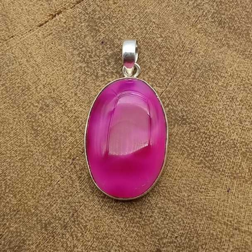 Pink Quartz Gemstone Designer Oval Shape 925 Sterling Silver Pendant
