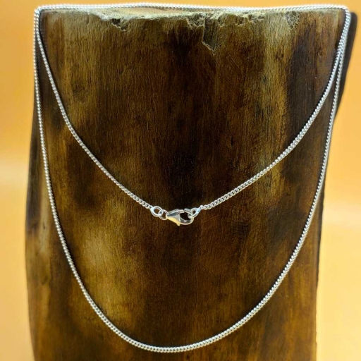 16 Inch Handmade 925 Sterling Silver Curb Chain