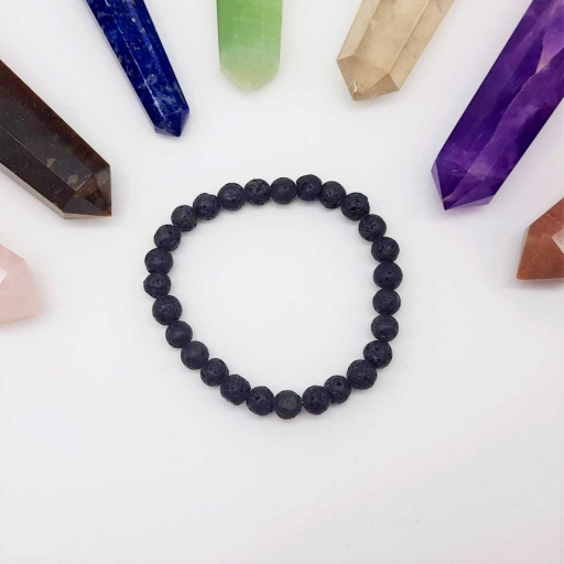 Handmade Designer Natural Volcanic Lava Beaded Bracelet For Yoga And Meditation