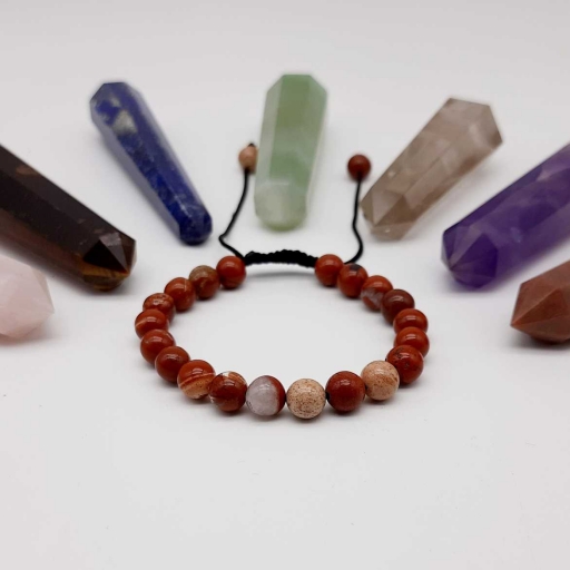Handmade Designer Natural Jasper Gemstone Beaded Bracelet For Yoga And Meditation