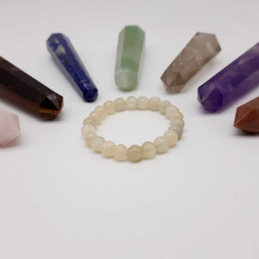 Handmade Designer Natural Moonstone Gemstone Beaded Bracelet For Yoga And Meditation