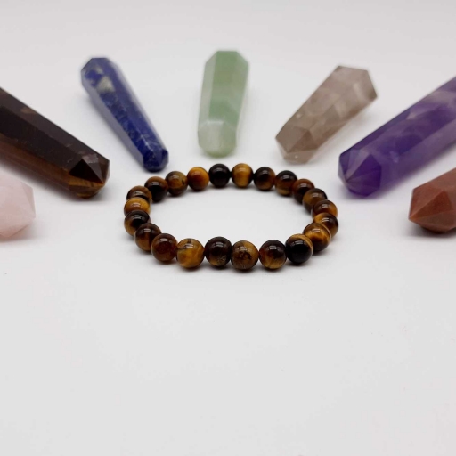 Handmade Designer Natural Tiger Eye Gemstone Beaded Bracelet For Yoga And Meditation