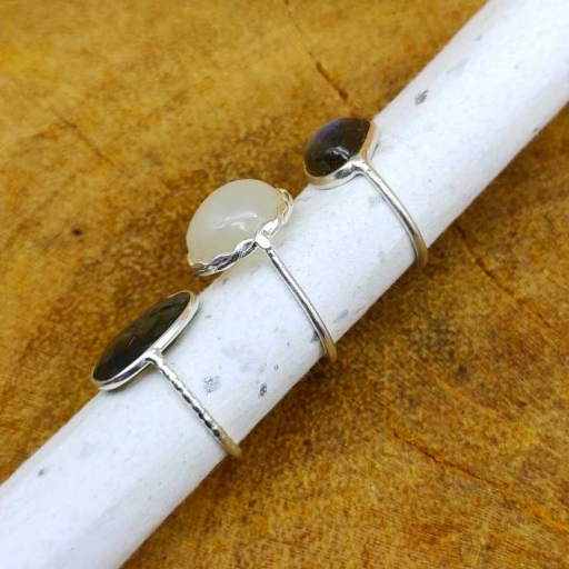 Teardrop Shape Labradorite Gemstone 925 Sterling Silver Unique Ring