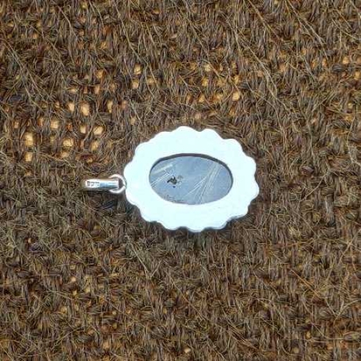 Oval Shape Golden Rutile Quartz Gemstone 925 Sterling Silver Bohemian Pendant