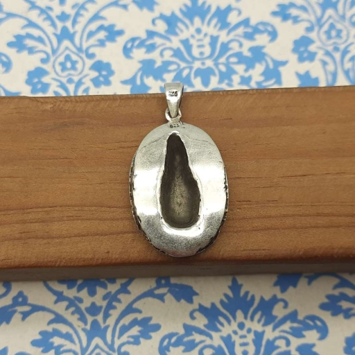 Lord Ganesh Designer 925 Sterling Silver Tribal Vintage Pendant