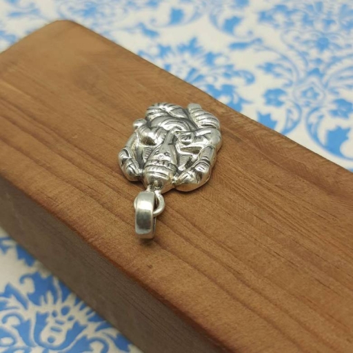 925 Sterling Silver Elephant God Lord Ganesh Auspicious Pendant
