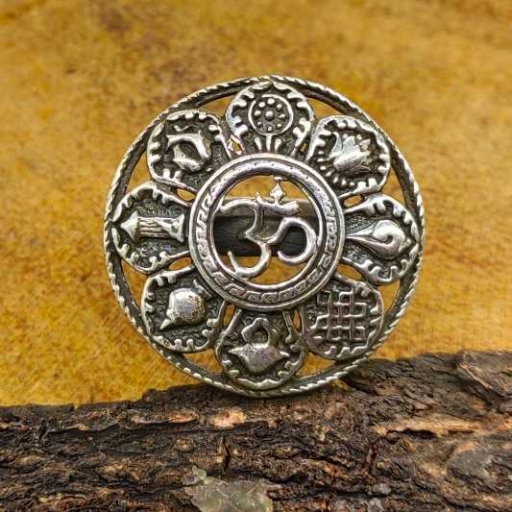 925 Sterling Silver Handmade Bohemian OM Mantra Of Lord Shiva Ring