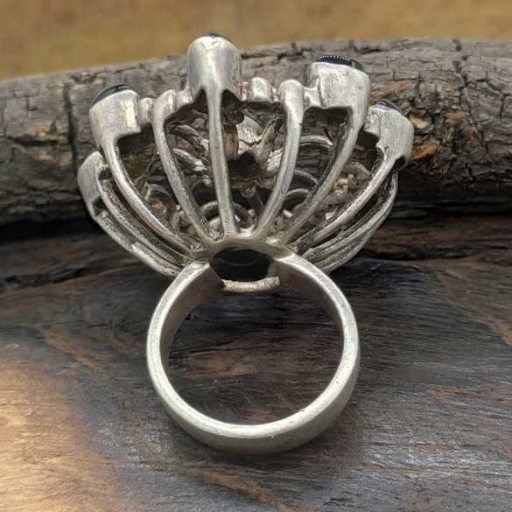 Tribal Handmade 925 Sterling Silver Black Onyx Gemstone Ring
