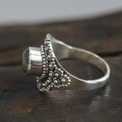 Designer Labradorite Gemstone Handmade Bohemian 925 Sterling Silver Ring