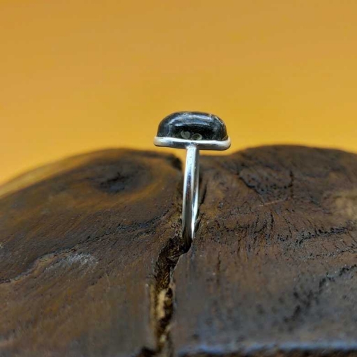 Oval Shape Natural Turtella Gemstone Bezel Silver 925 Ring