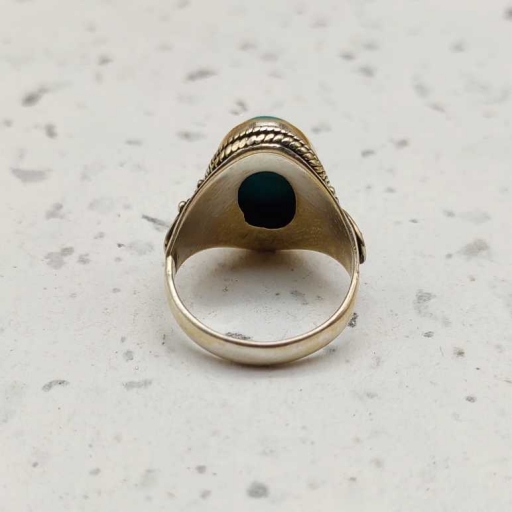 Cabochon Turquoise Gemstone 925 Sterling Silver Designer  Ring