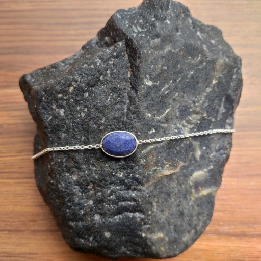 Dyed Blue Sapphire Gemstone Chain Designer 925 Sterling Silver Bracelet For Her