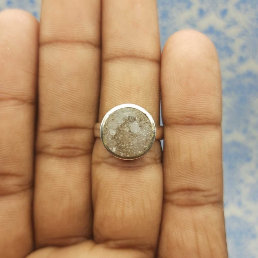 Rough Druzy Gemstone 925 Sterling Silver Daily Wear Women's Ring