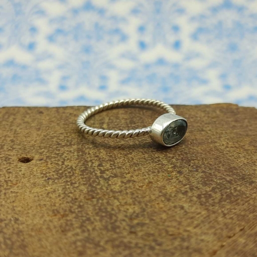 Faceted Aquamarine Gemstone Designer 925 Sterling Silver Stunning Ring