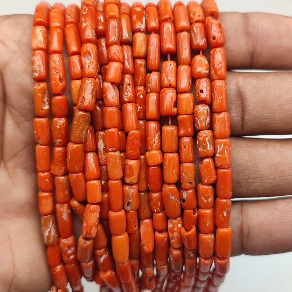 Natural Tyre Shape Coral Beads