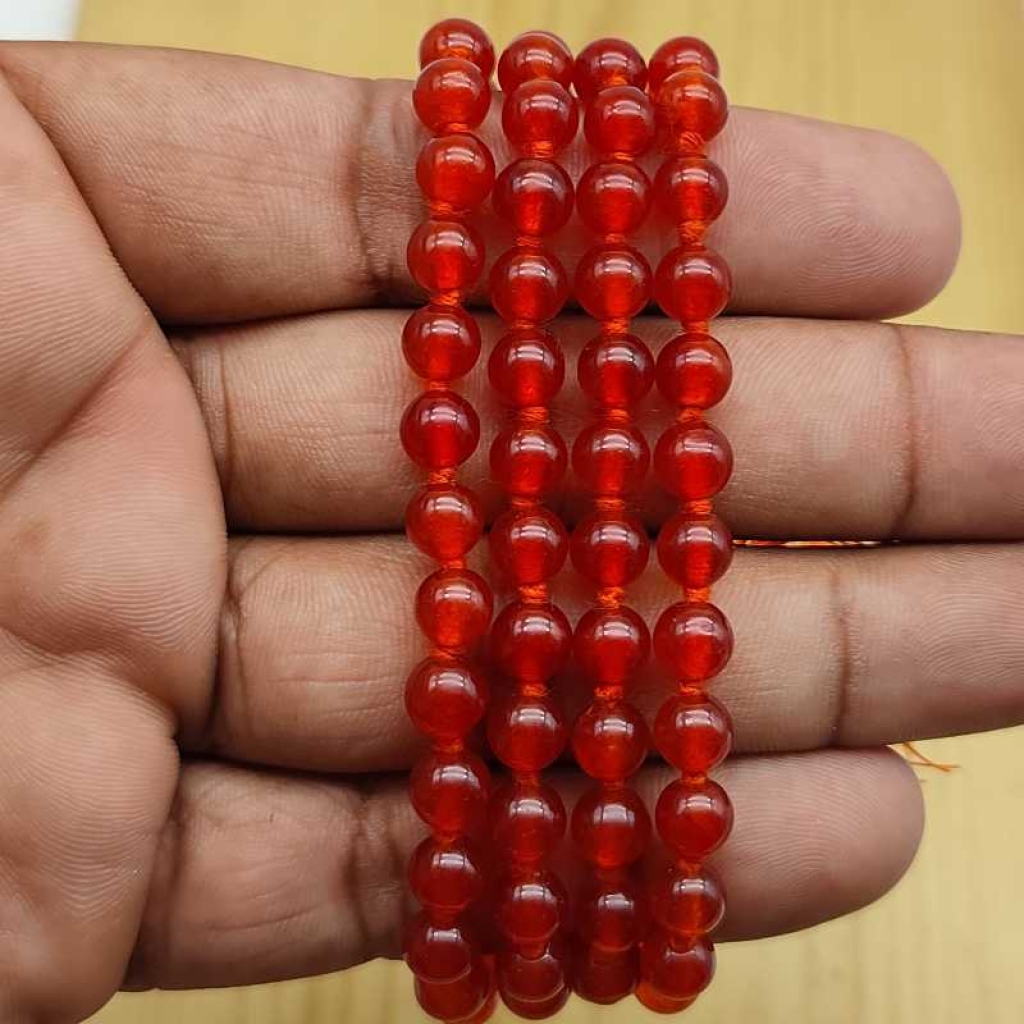 Natural Carnelian Gemstone Hand Knotted 108 Beads Healing  Japa Mala