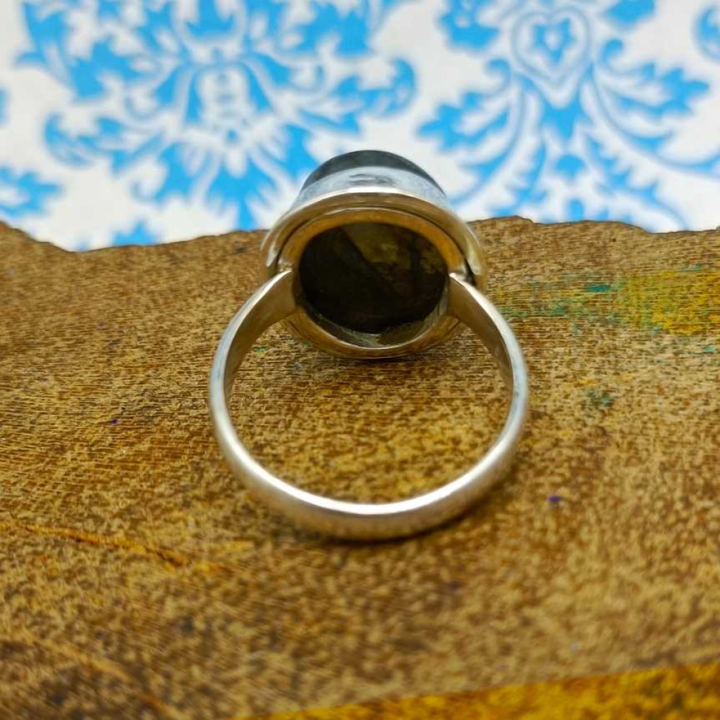925 Sterling Silver Labradorite Oval Shape Handmade Ring