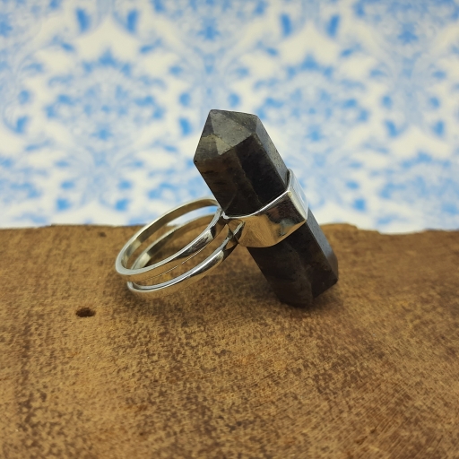 Labradorite Pencil Ring Handmade 925 Silver Ring Unique Gift Item