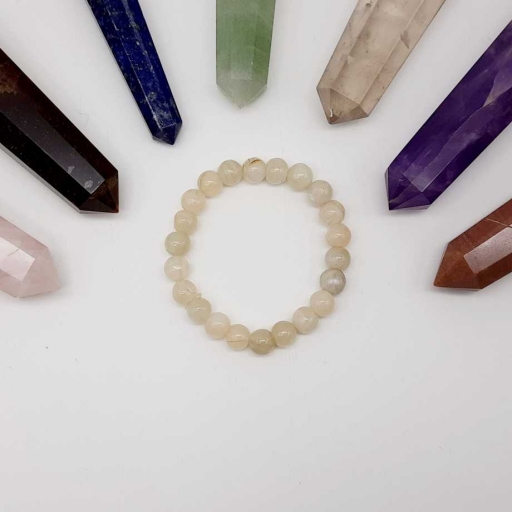 Handmade Designer Natural Moonstone Gemstone Beaded Bracelet For Yoga And Meditation