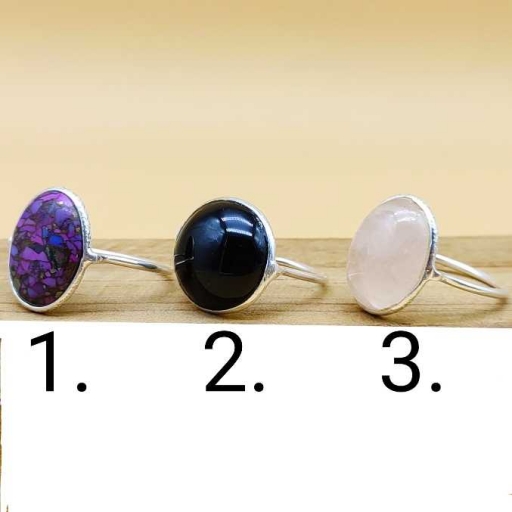 925 Sterling Silver Designer Purple Copper Turquoise Gemstone Handmade Ring