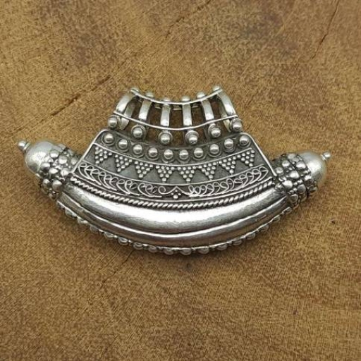 Tribal Vintage Pipe Design 925 Sterling Silver Pendant For Her