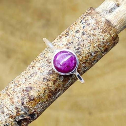 Oval Shape Star Ruby Gemstone Handmade 925 Silver Ring