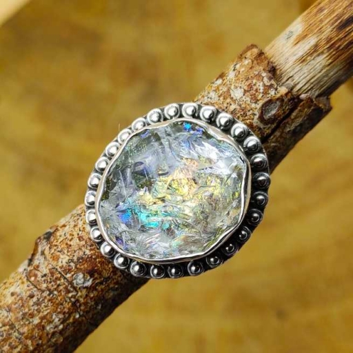 Faceted Mystic Topaz Gemstone 925 Sterling Silver Designer Ring