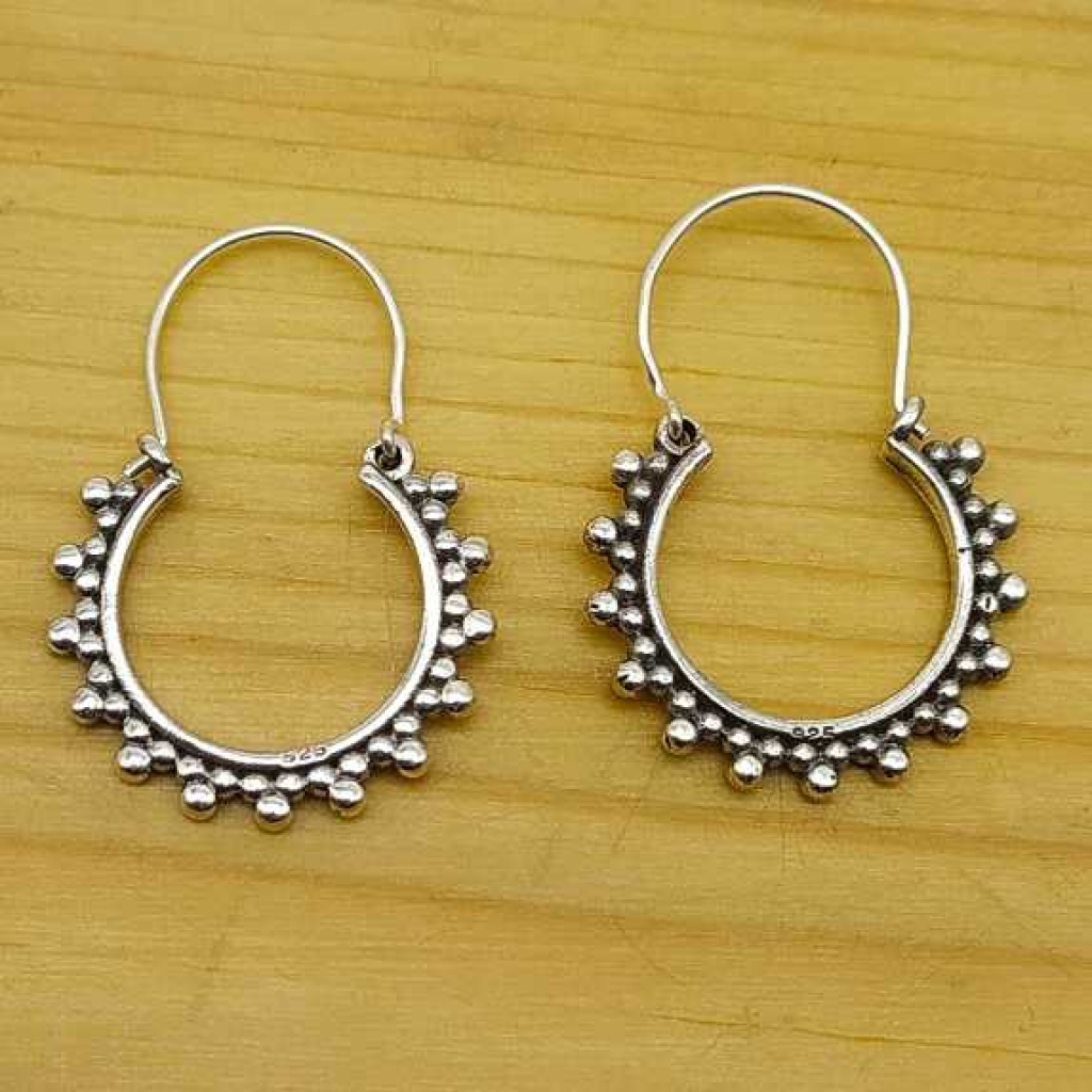 925 Sterling Silver Ghungroo Handmade Earring Jewelry