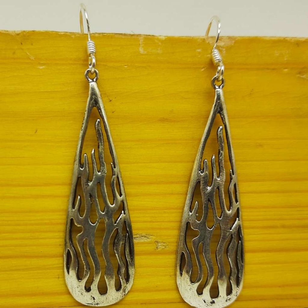 925 Sterling Silver Drop Design Boho Handmade earring Jewelry