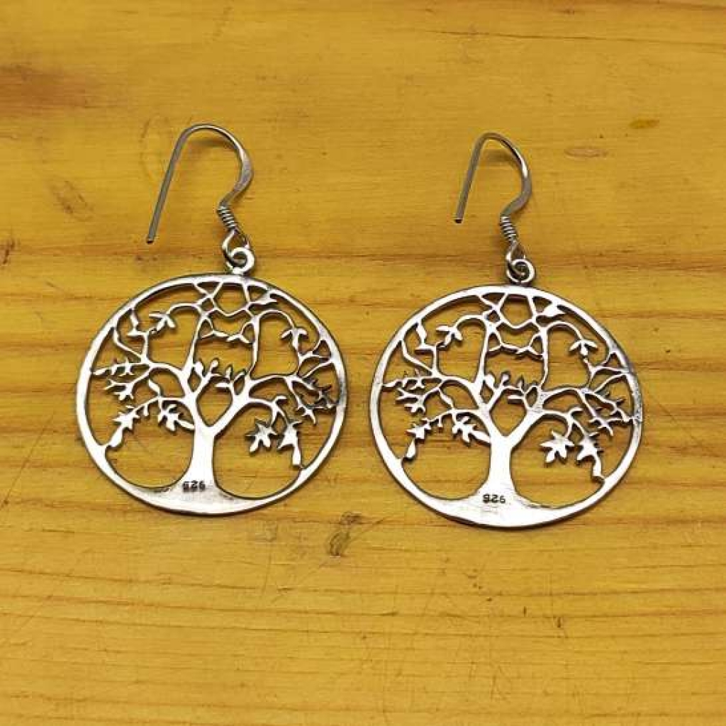 925 Sterling Silver Tree Shape Earring Jewelry